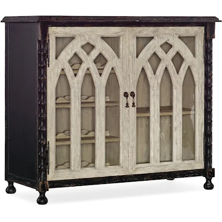 Two-Tone Bar Cabinet with Wine Storage